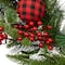Glitzhome® 24" Pre-Lit Ornament, Berry, Holly & Pine Wreath